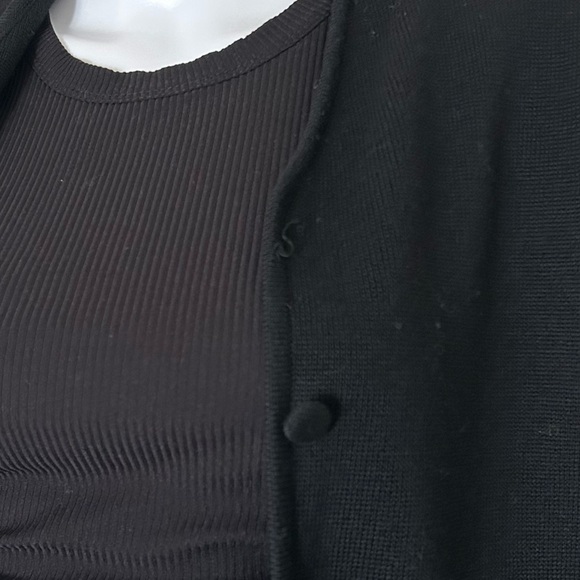 Anne Klein II Long Wool Button Up Long Sleeve Cardigan Sweater Dress - Large - Picture 2 of 15